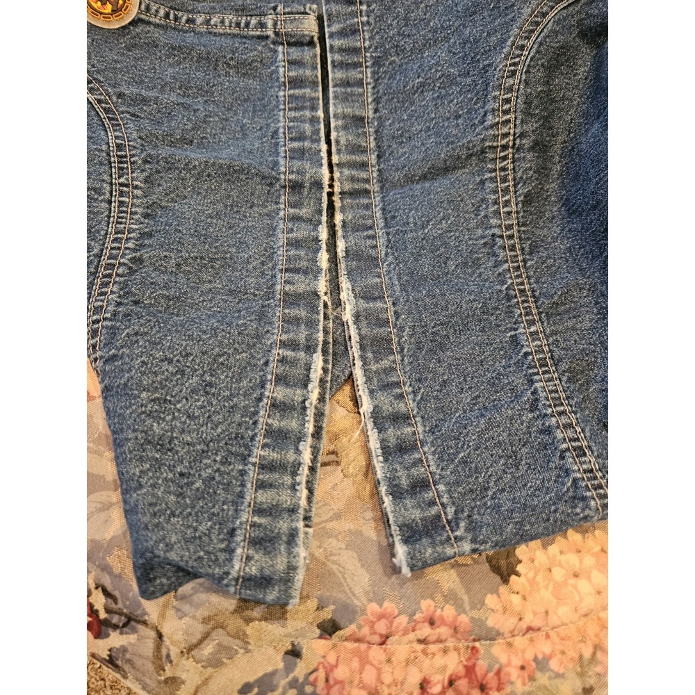 Vtg Junior's Kik Girl Skater Y2K Super Wide Leg Jeans Bonsai Mission (D3) - Picture 8 of 15